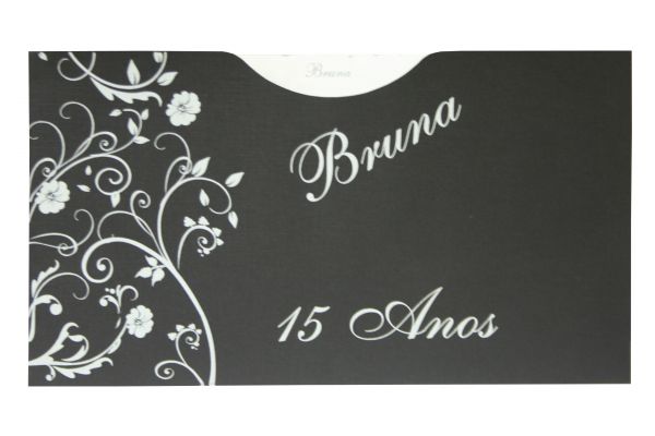 Cristal 1 com Floral e Nome em Relevo